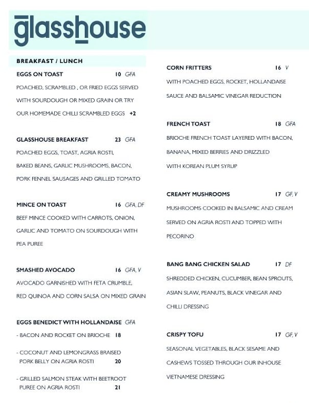 The Glasshouse Cafe, located at Northcote, Auckland 0627 Foodporn by The Foodporn Group PTY LTD