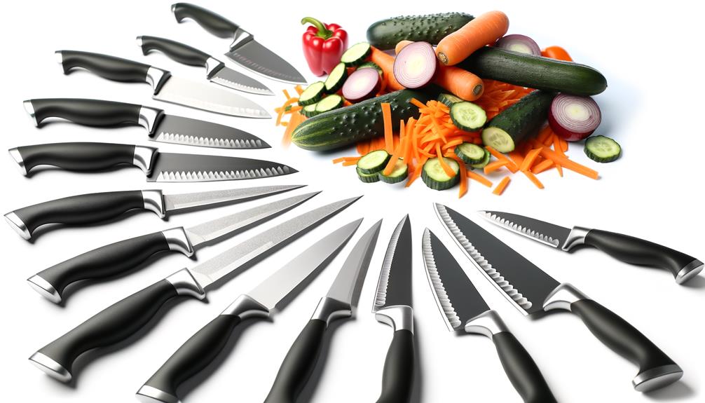 key characteristics of vegetable knives