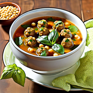 Meatball, Zucchini and Chickpea Soup 15